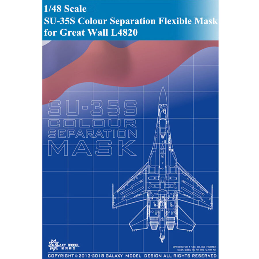 GALAXY D48005 1/48 Scale SU-35S Colour Separation Flexible Mask for Great Wall L4820 Model