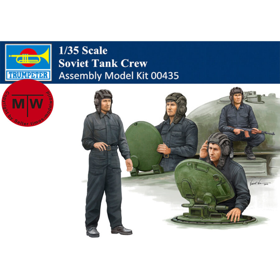 Trumpeter 00435 1/35 Scale Soviet Tank Crew Soldiers Figures Military Plastic Assembly Model Kits