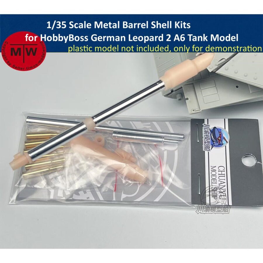 1/35 Scale Metal Barrel Shell Kits for HobbyBoss German Leopard 2 A6 Tank Model 82403 CYT232