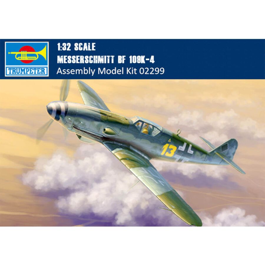 Trumpeter 02299 1/32 Scale Messerschmitt Bf 109K-4 Military Plastic Aircraft Assembly Model Kits