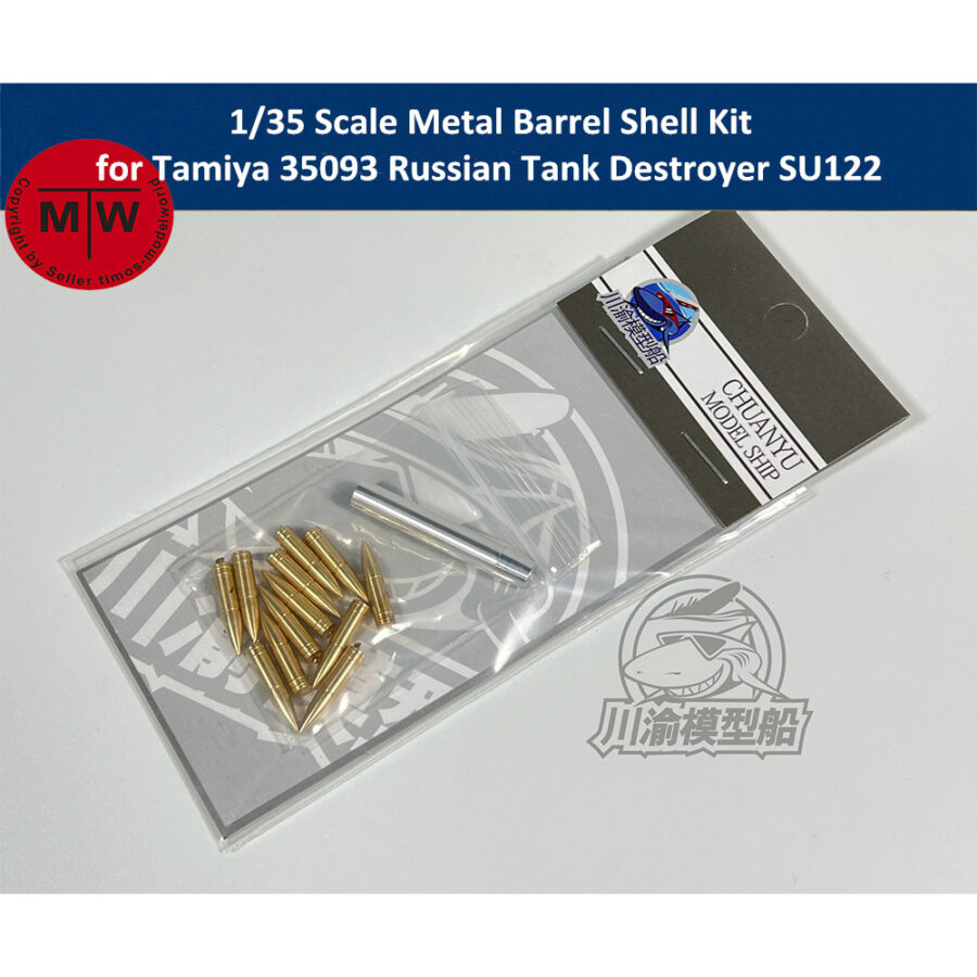 1/35 Scale Metal Barrel Shell Kit for Tamiya 35093 Russian Tank Destroyer SU122 Model CYT084