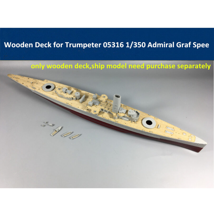 Wooden Deck for Trumpeter 05316 1/350 Scale German Battleship Admiral Graf Spee Model CY350021