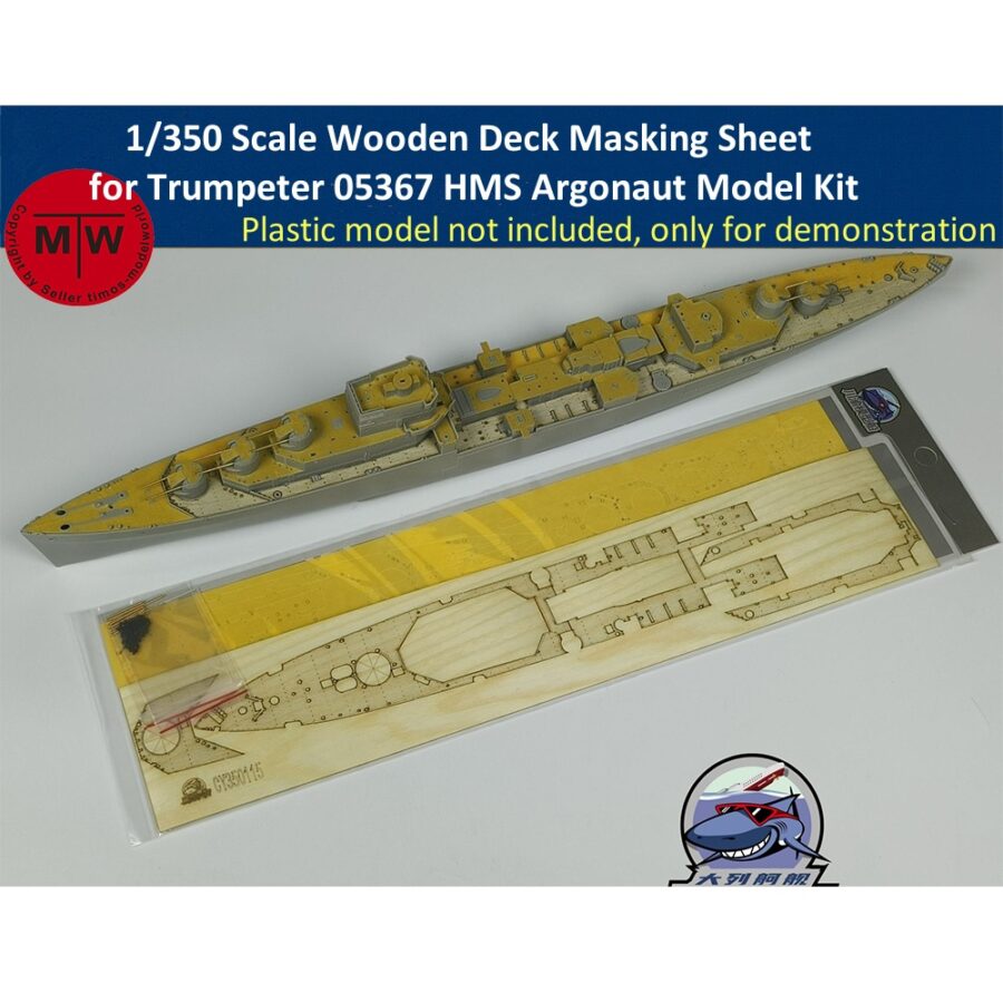 1/350 Scale Wooden Deck Masking Sheet Metal Barrel for Trumpeter 05367 HMS Argonaut Model Kit CY350115