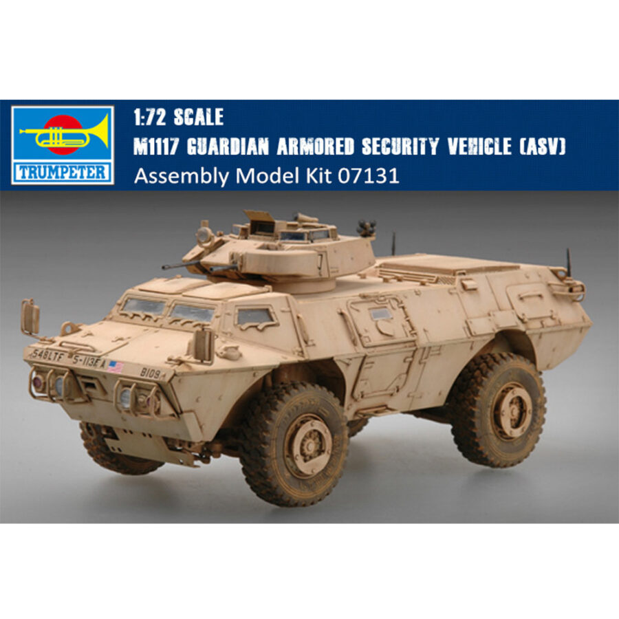 Trumpeter 07131 1/72 Scale M1117 Guardian Armored Security Vehicle (ASV) Military Plastic Assembly Model Kit