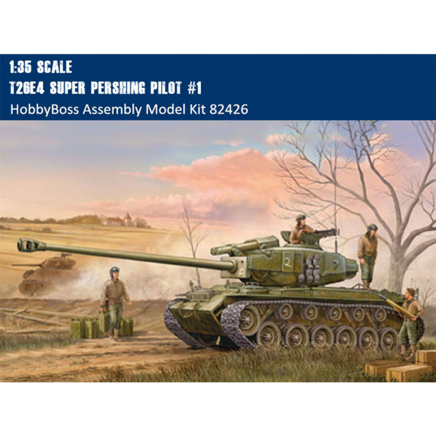 HobbyBoss 82426 1/35 Scale T26E4 Super Pershing Pilot #1 Military Plastic Tank Assembly Model Kits