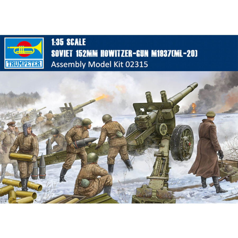 Trumpeter 02315 1/35 Scale Soviet 152mm Howitzer-gun M1937(ML-20) Military Plastic Assembly Model Kits