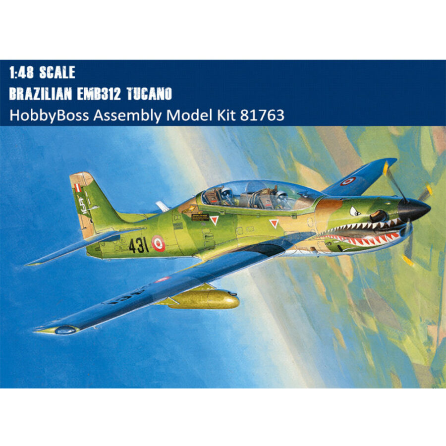 HobbyBoss 81763 1/48 Scale Brazilian EMB312 Tucano Military Plastic Aircraft Assembly Model Kit