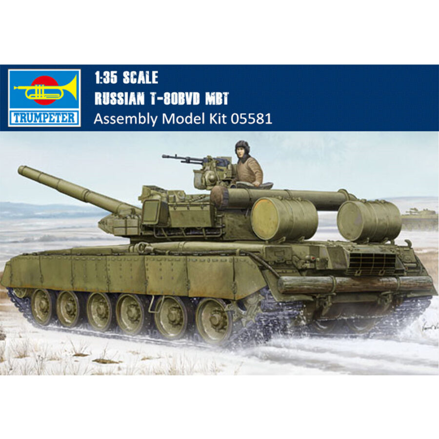 Trumpeter 05581 1/35 Scale Russian T-80BVD Main Battle Tank Armor Plastic Assembly Model Kits