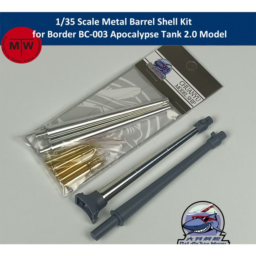1/35 Scale Metal Barrel Shell Kit for Border BC-003 Apocalypse Tank 2.0 Model Kit CYT337