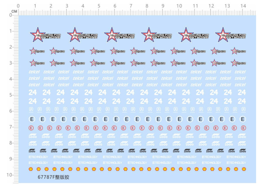 Racing for Anthoine Telcel 24 Model Car Water Slide Decal 67787F