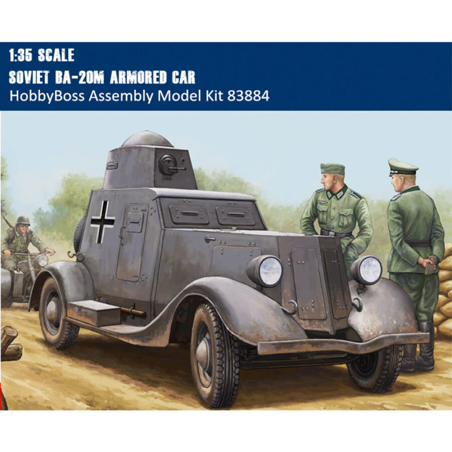 HobbyBoss 83884 1/35 Scale Soviet BA-20M Armored Car Assembly Military Plastic Assembly Model Kit