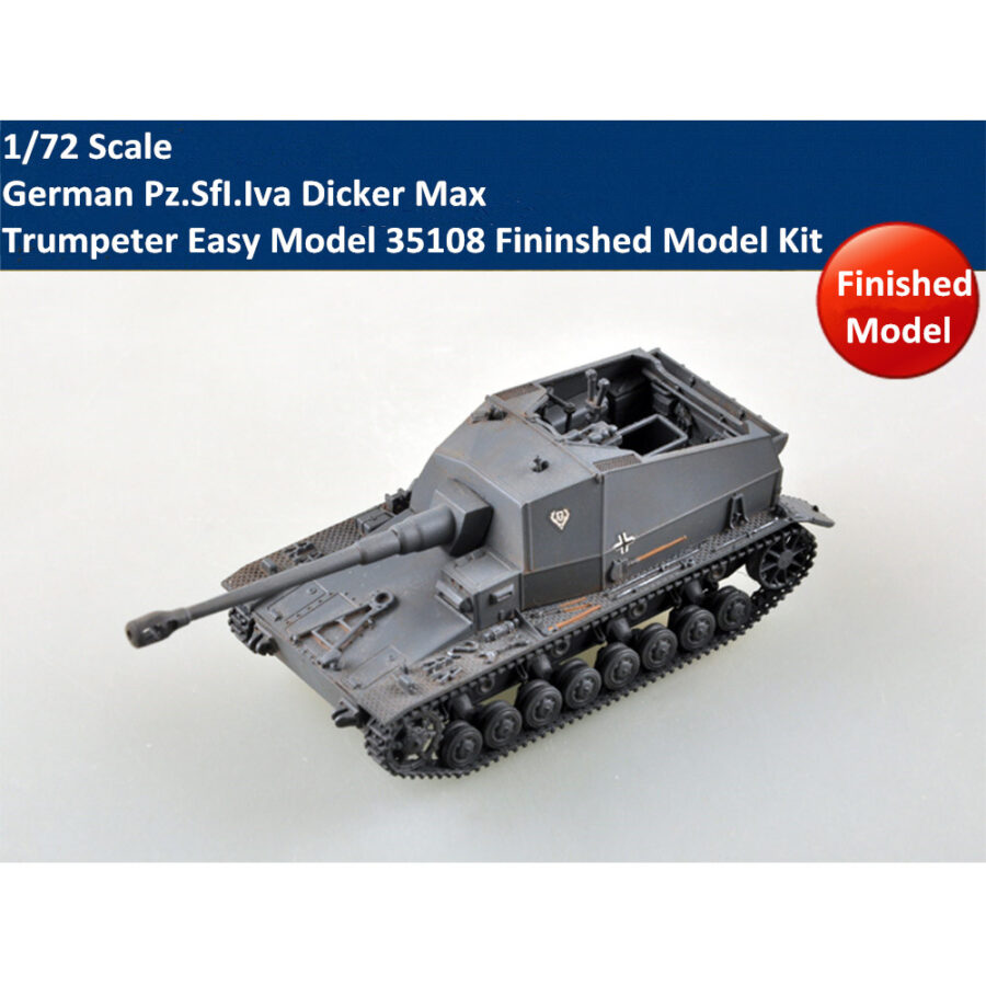 Trumpeter Easy Model 35108 1/72 Scale German Pz.SfI.Iva Dicker Max Plastic Fininshed Model Kit