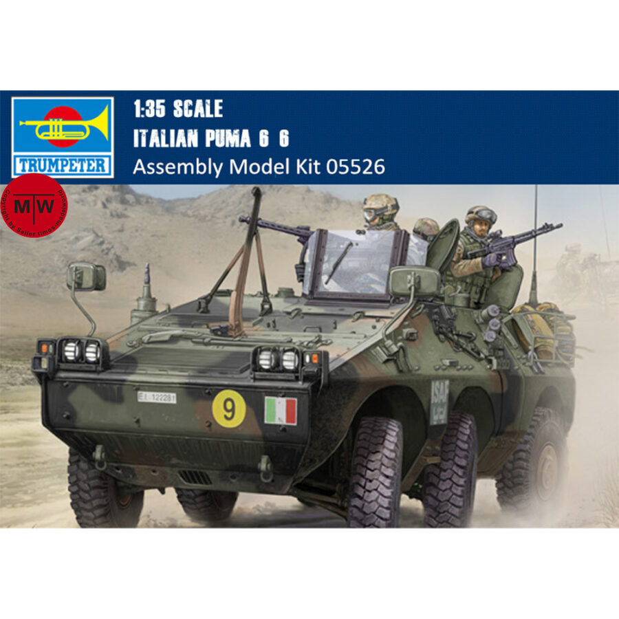 Trumpeter 05526 1/35 Scale Italian PUMA 6×6 Wheeled AFV Military Plastic Assembly Model Kits