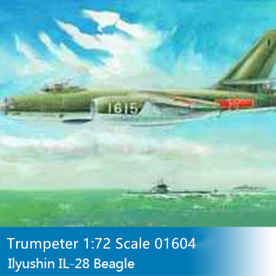 Trumpeter 01604 1/72 Scale Russia Ilyushin IL-28 Beagle Tactical Jet Bomber Military Aircraft Assembly Model Kit