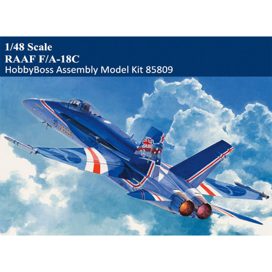 HobbyBoss 85809 1/48 Scale RAAF F/A-18C Hornet Military Plastic Aircraft Assembly Model Kit
