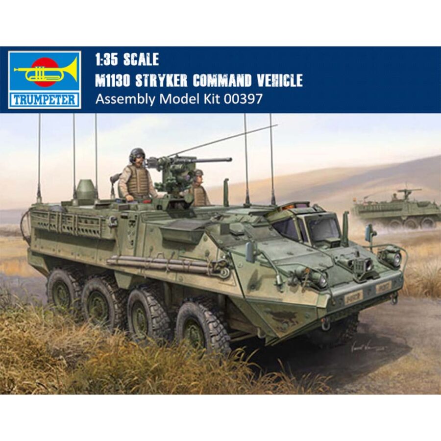 Trumpeter 00397 1/35 Scale US M1130 Stryker Command Vehicle Military Plastic Assembly Model Kit