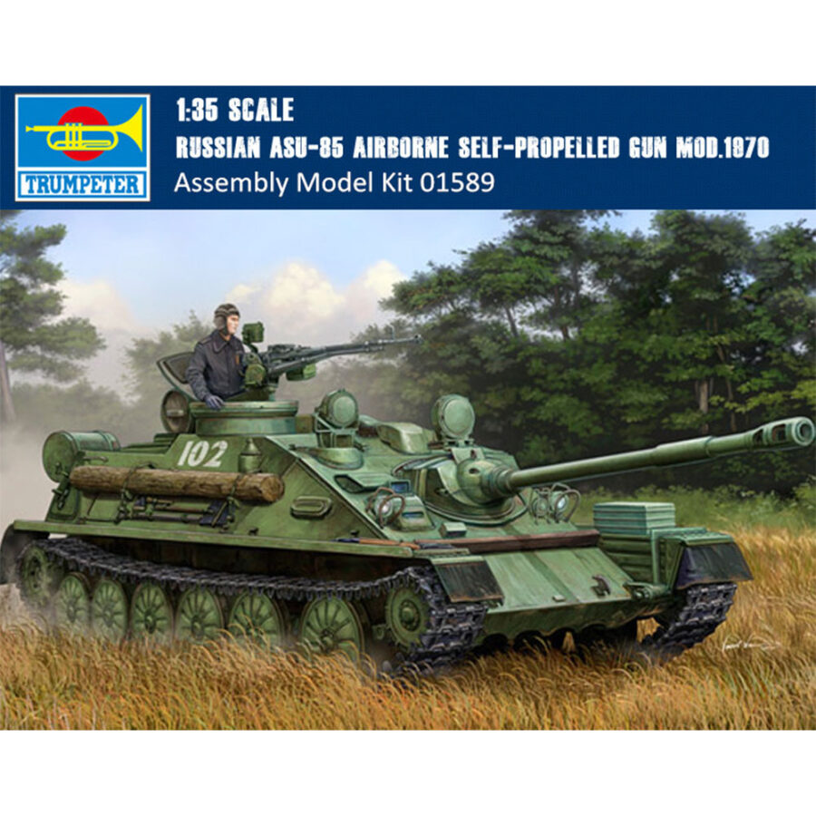 Trumpeter 01589 1/35 Scale Russian ASU-85 Airborne Self-Propelled Gun Mod.1970 Assembly Model Kits