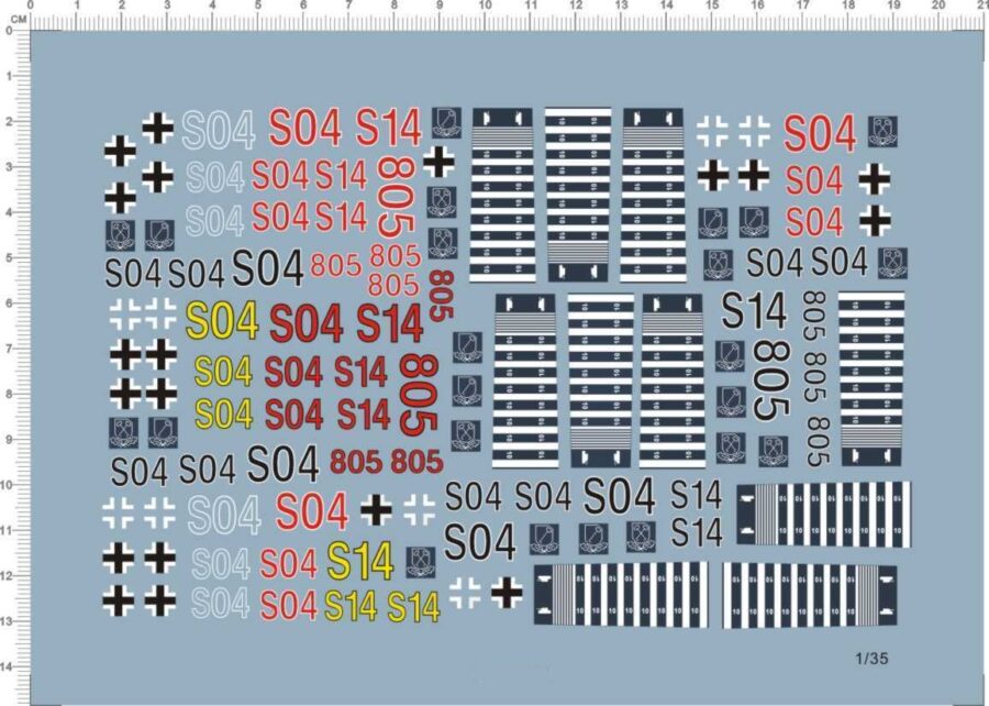1/35 Scale WWII Michael Wittman The Waffen SS Tiger I Model Decal 63030B