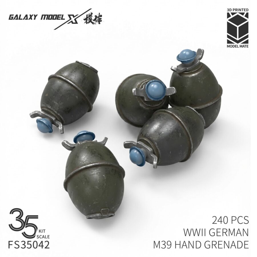 Galaxy FS35042 1/35 Scale WWII German M39 Hand Grenade Scene DIY Resin Model Unpainted Kit 240pcs/set