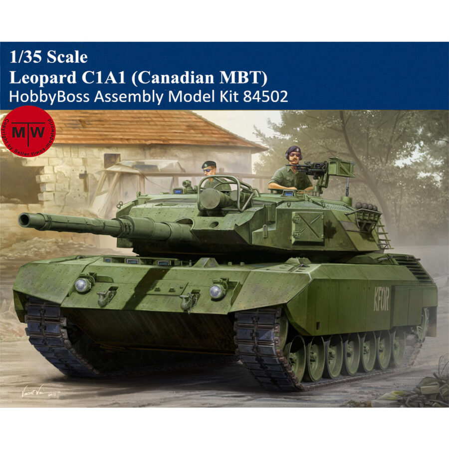 HobbyBoss 84502 1/35 Scale Leopard C1A1 (Canadian MBT) Military Plastic Tank Assembly Model Kits