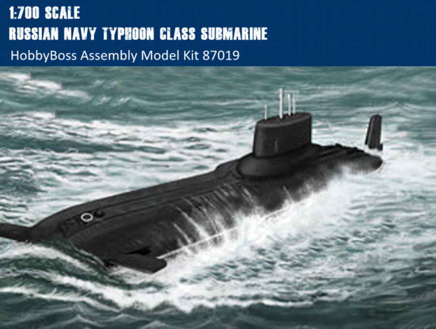 HobbyBoss 87019 1/700 Scale Russian Navy Typhoon Class Submarine Military Plastic Assembly Model Kit