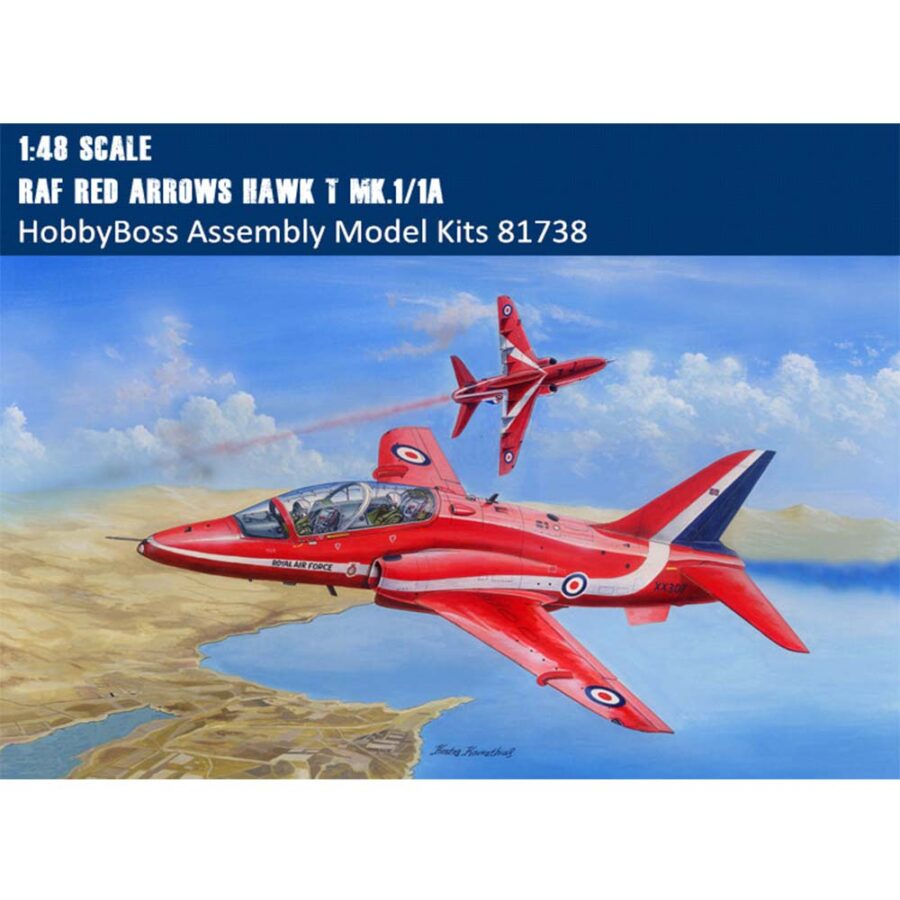 HobbyBoss 81738 1/48 Scale RAF Red Arrows Hawk T MK.1/1A Military Plastic Aircraft Assembly Model Kits