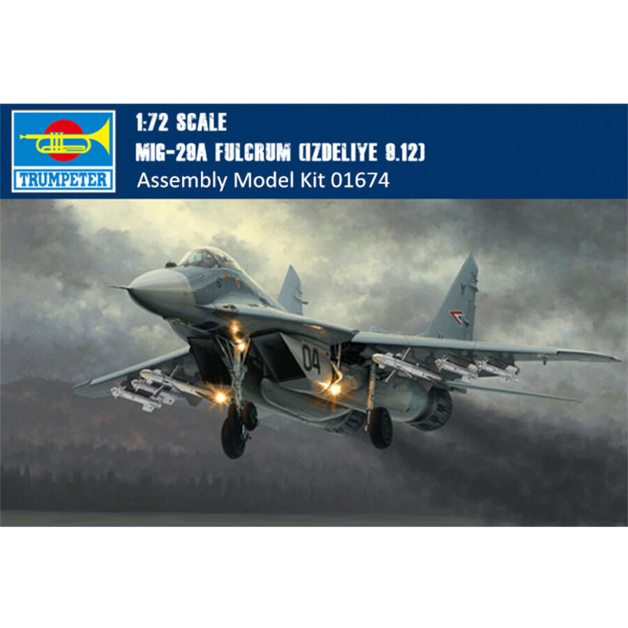 Trumpeter 01674 1/72 Scale Mikoyan MIG-29A Fulcrum Aircraft(Izdeliye 9.12) Military Plastic Assembly Model Kit