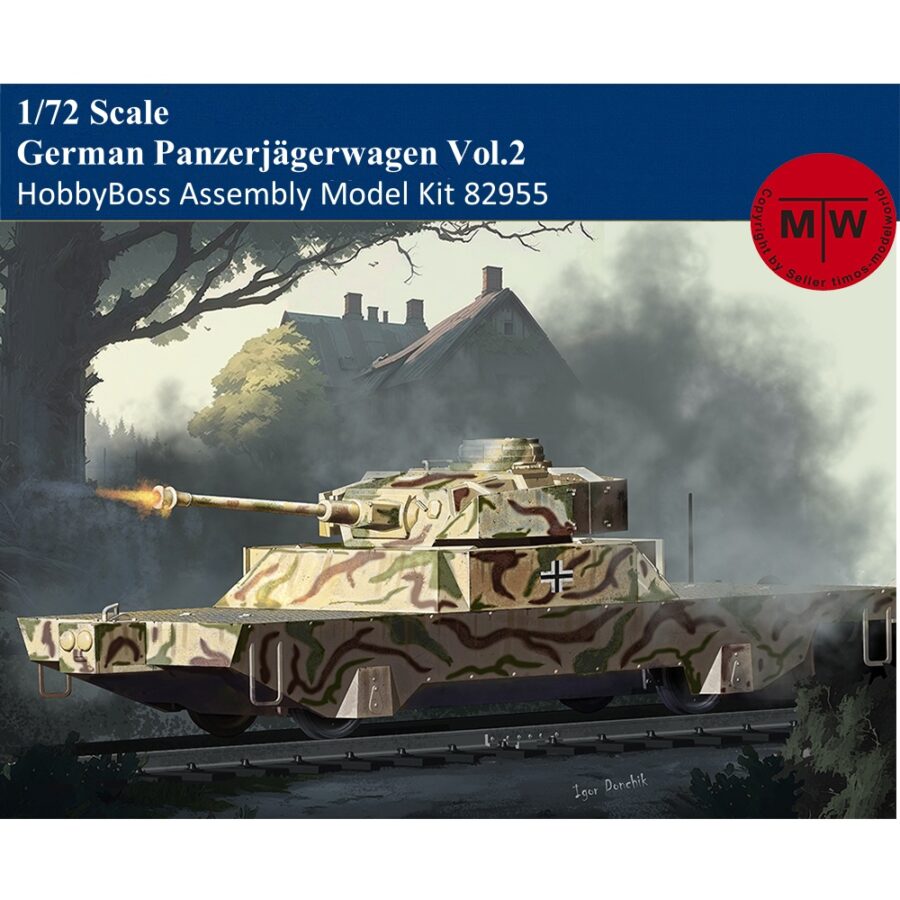 HobbyBoss 82955 1/72 Scale German Panzerjägerwagen Vol.2 Military Plastic Assembly Model Kit