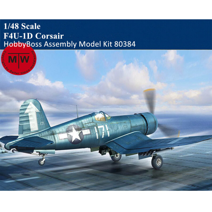 HobbyBoss 80384 1/48 Scale F4U-1D Corsair Military Plastic Aircraft Assembly Model Kits
