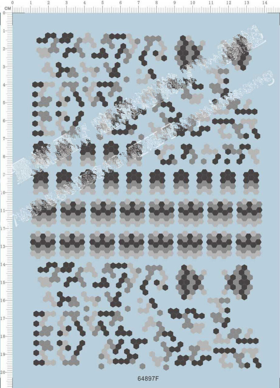 Honeycomb Digital Camouflage CAMO GDM Model Kit Water Slide Decal 64897
