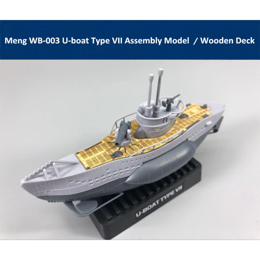 Meng WB-003 U-boat Type VII Q Edition Plastic Assembly Model Kit / Wooden Deck CYD002