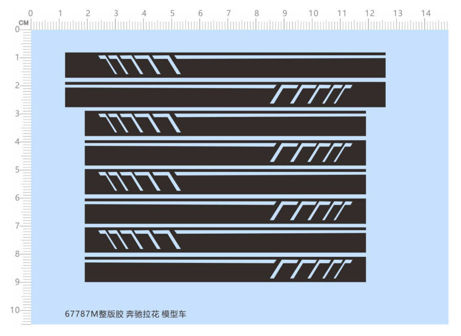 Benz Stripe Decoration Water Slide Decal for Car Model Kit 67787M