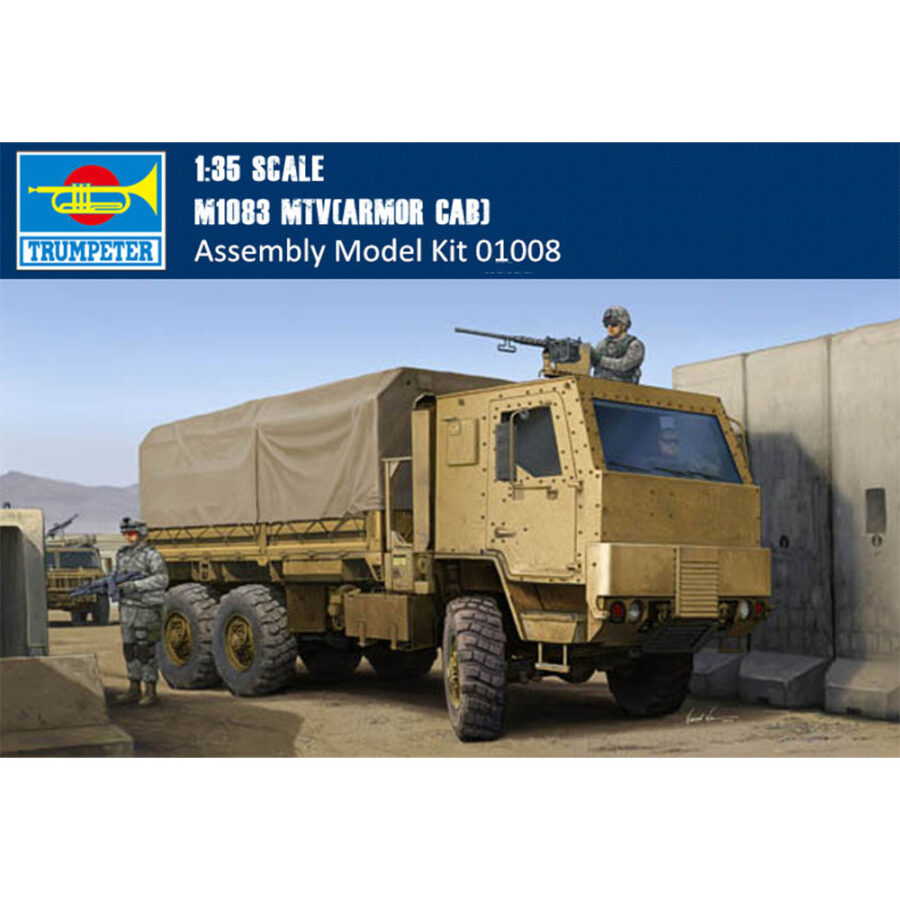 Trumpeter 01008 1/35 Scale M1083 MTV(ARMOR CAB) Military Plastic Assembly Model Building Kits
