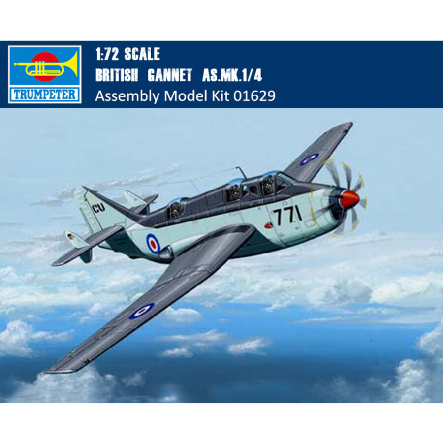 Trumpeter 01629 1/72 Scale British “Gannet” AS.MK.1/4 Military Aircraft Assembly Model Building Kits