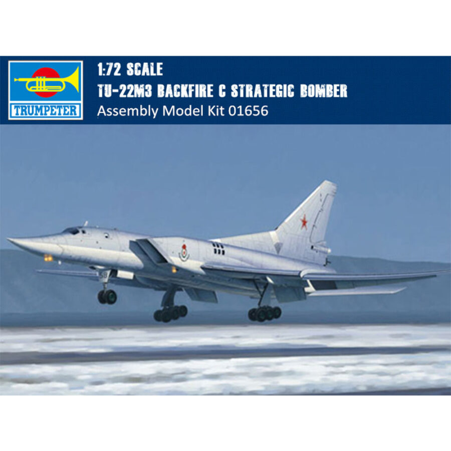 Trumpeter 01656 1/72 Scale Tu-22M3 Backfire C Strategic Bomber Military Plastic Aircraft Assembly Model Kit