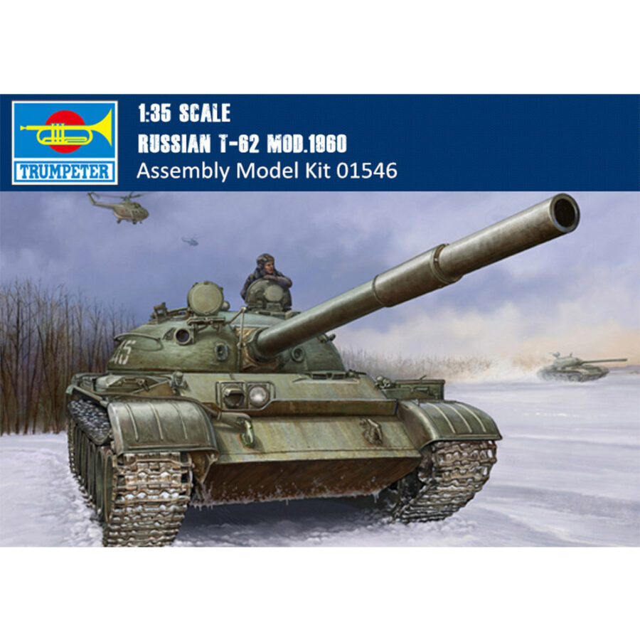 Trumpeter 01546 1/35 Scale Russian T-62 Mod.1960 Tank Armor Plastic Assembly Model Kits