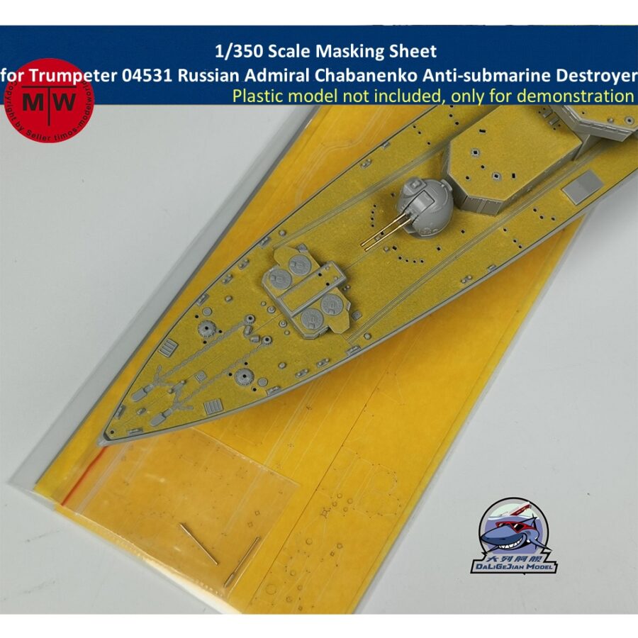 1/350 Scale Masking Sheet Metal Barrel for Trumpeter 04531 Russian Admiral Chabanenko Anti-submarine Destroyer Model Kit CY350120