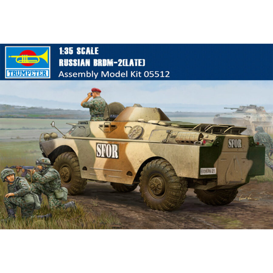 Trumpeter 05512 1/35 Scale Russian BRDM-2 Late Version Military Plastic Assembly Model Kits