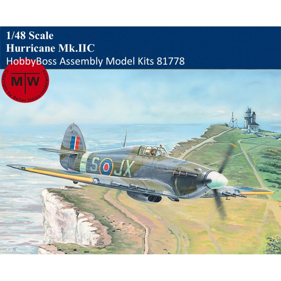 HobbyBoss 81778 1/48 Scale Hurricane Mk.ⅡC Military Plastic Aircraft Assembly Model Kits