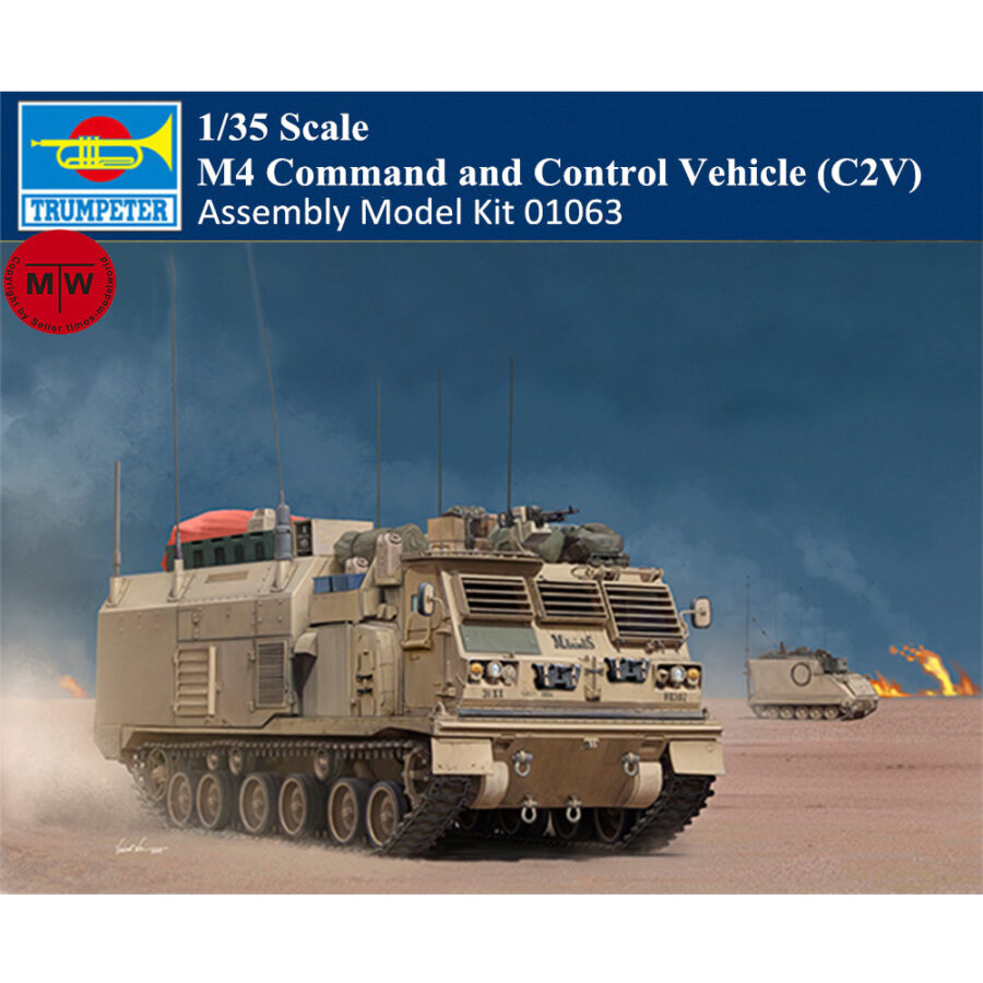Trumpeter 01063 1/35 Scale M4 Command and Control Vehicle (C2V) Military Plastic Assembly Model Kits