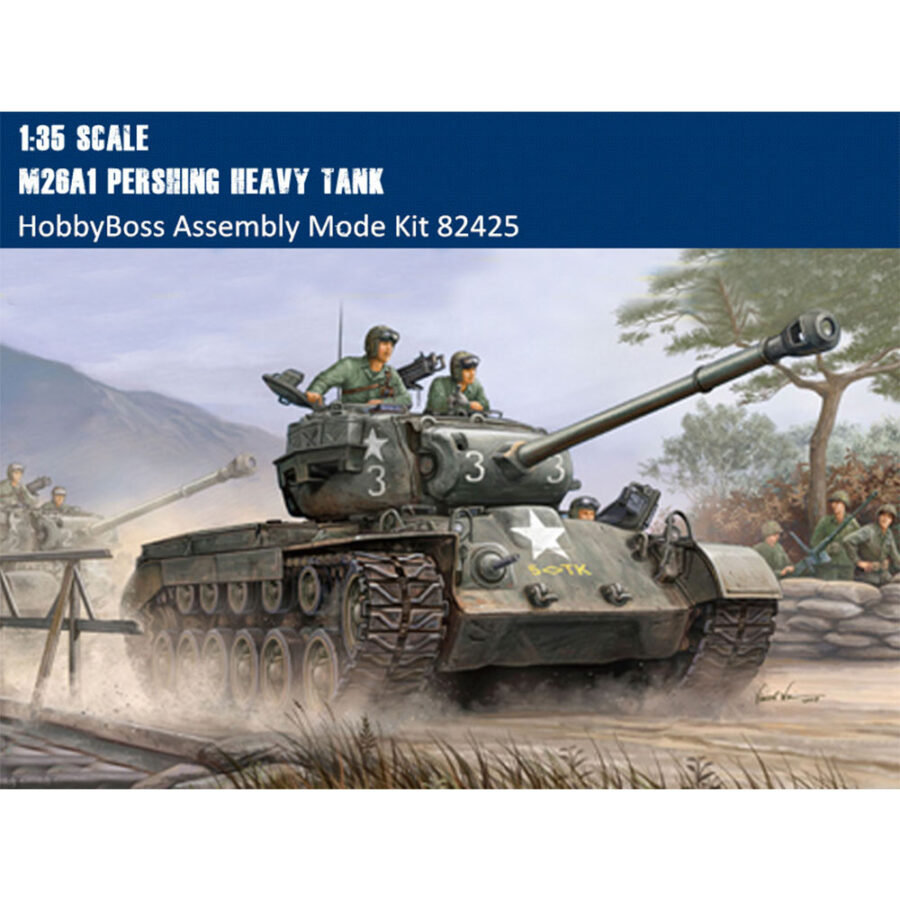 HobbyBoss 82425 1/35 Scale M26A1 Pershing Heavy Tank Military Plastic Assembly Model Kits