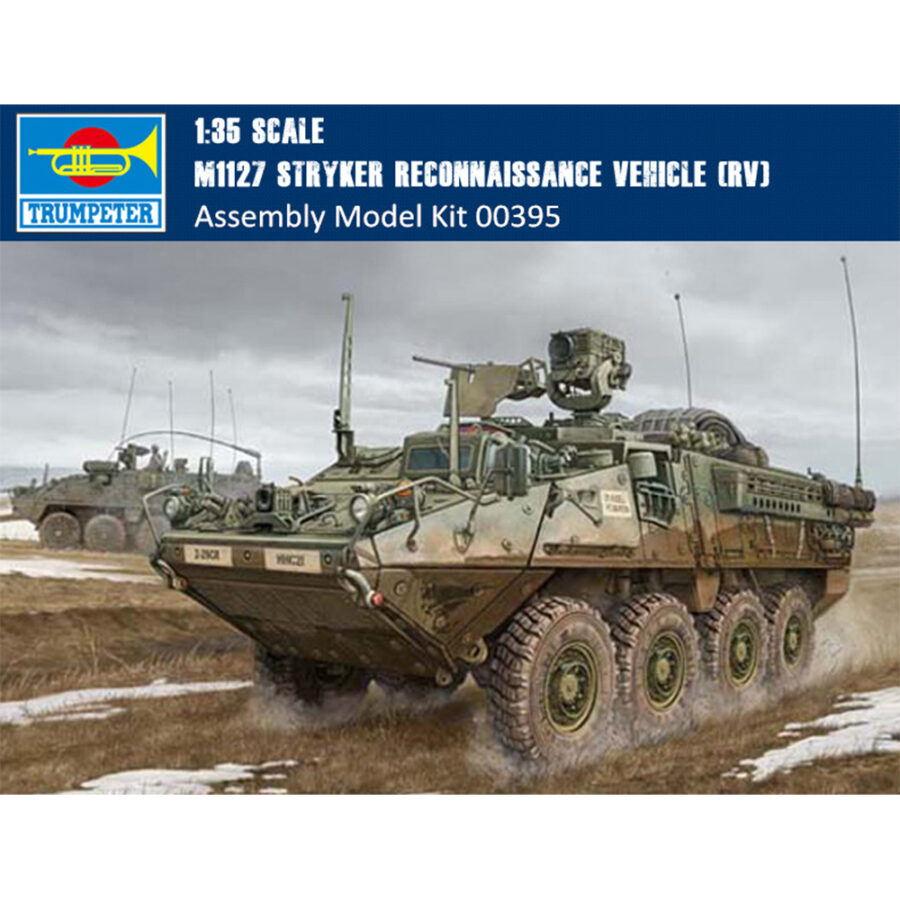 Trumpeter 00395 1/35 Scale M1127 Stryker Reconnaissance Vehicle (RV) Military Plastic Assembly Model Kit