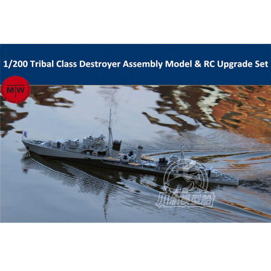 Chuanyu 1/200 Scale Tribal Class Destroyer Assembly Model Kit & RC Upgrade Set CY510
