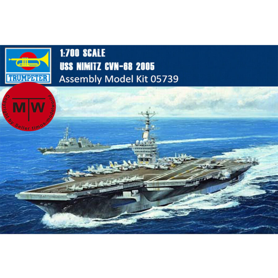 Trumpeter 05739 1/700 Scale USS Nimitz CVN-68 2005 Military Plastic Assembly Model Kits