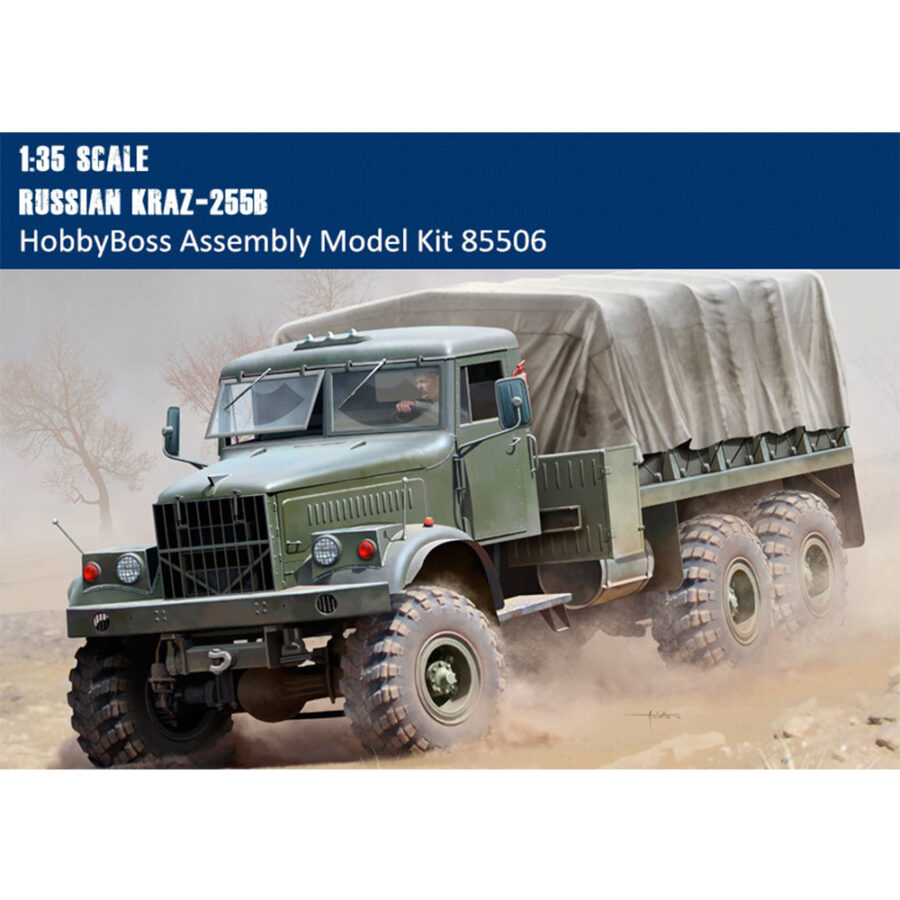 HobbyBoss 85506 1/35 Scale Russian KrAZ-255B Military Plastic Assembly Model Building Kits