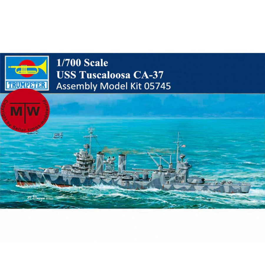 Trumpeter 05745 1/700 Scale USS Tuscaloosa CA-37 Military Plastic Assembly Model Kits