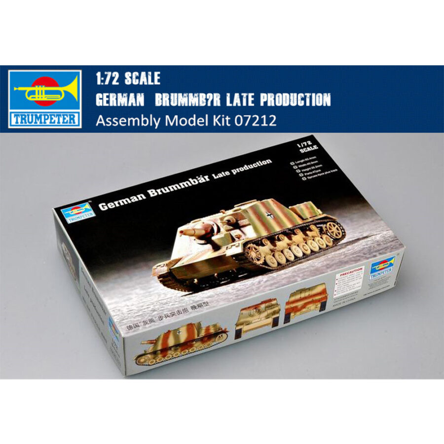 Trumpeter 07212 1/72 Scale German Brummbar Late Production Plastic Military Assembly Model Kits