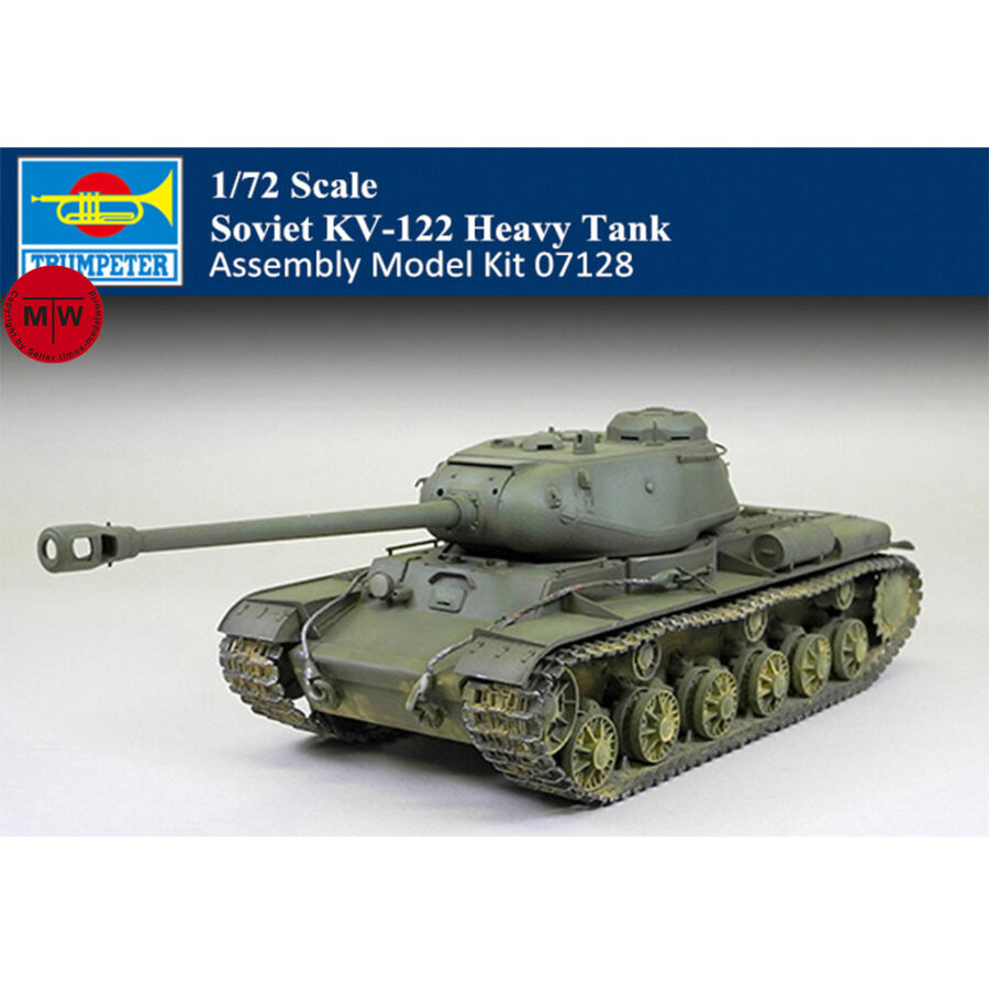 Trumpeter 07128 1/72 Scale Soviet KV-122 Heavy Tank Military Plastic Assembly Model Kits