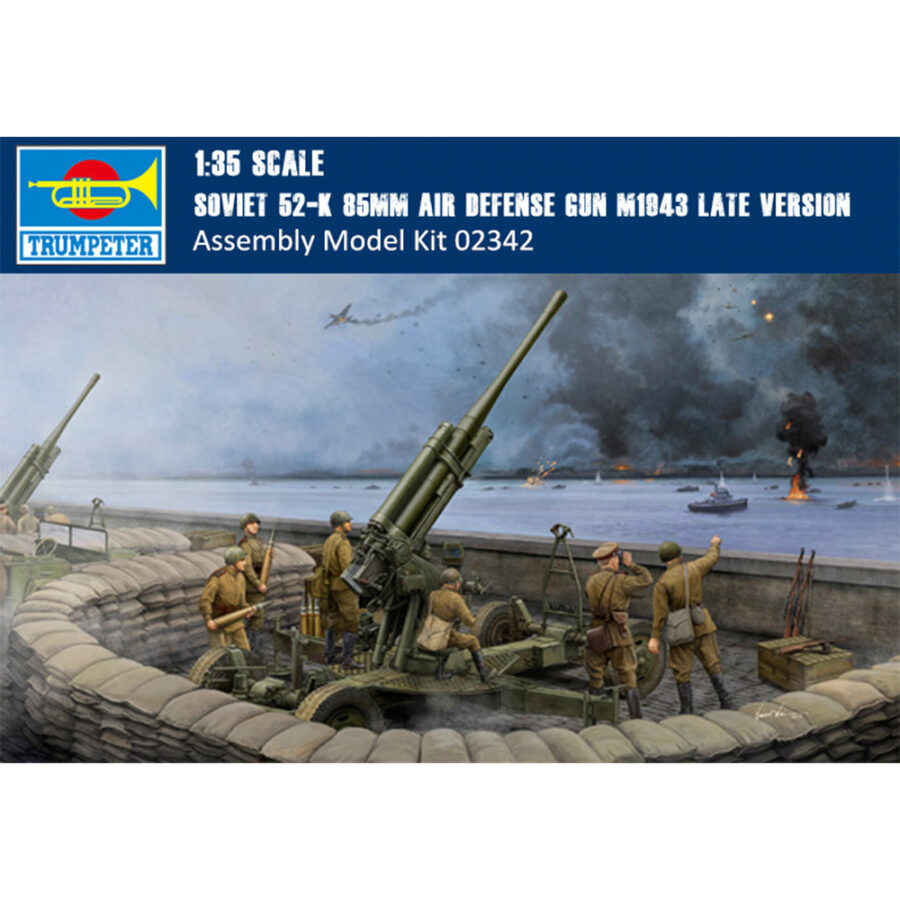 Trumpeter 02342 1/35 Scale Soviet 52-K 85mm Air Defense Gun M1943 Late Version Assembly Model Kits