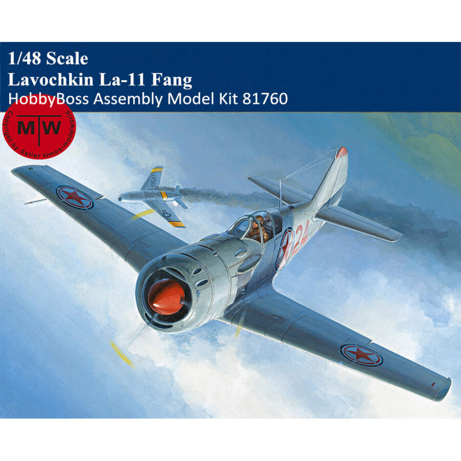HobbyBoss 81760 1/48 Scale Lavochkin La-11 Fang Fighter Military Plastic Assembly Model Kit